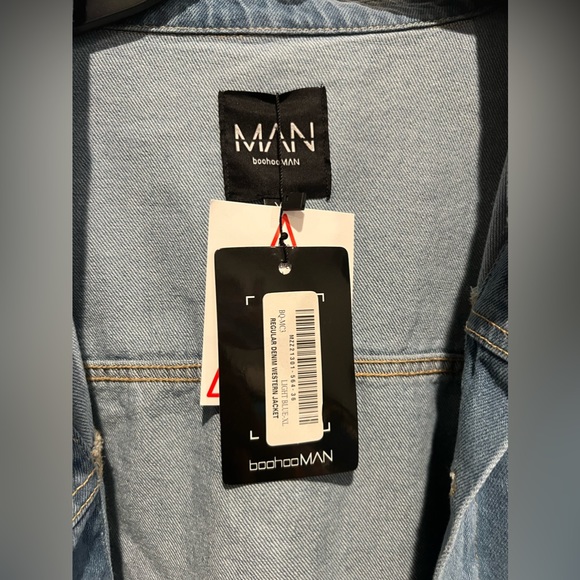 NWT Men’s Denim Jacket with Sherpa Collar - Picture 3 of 6